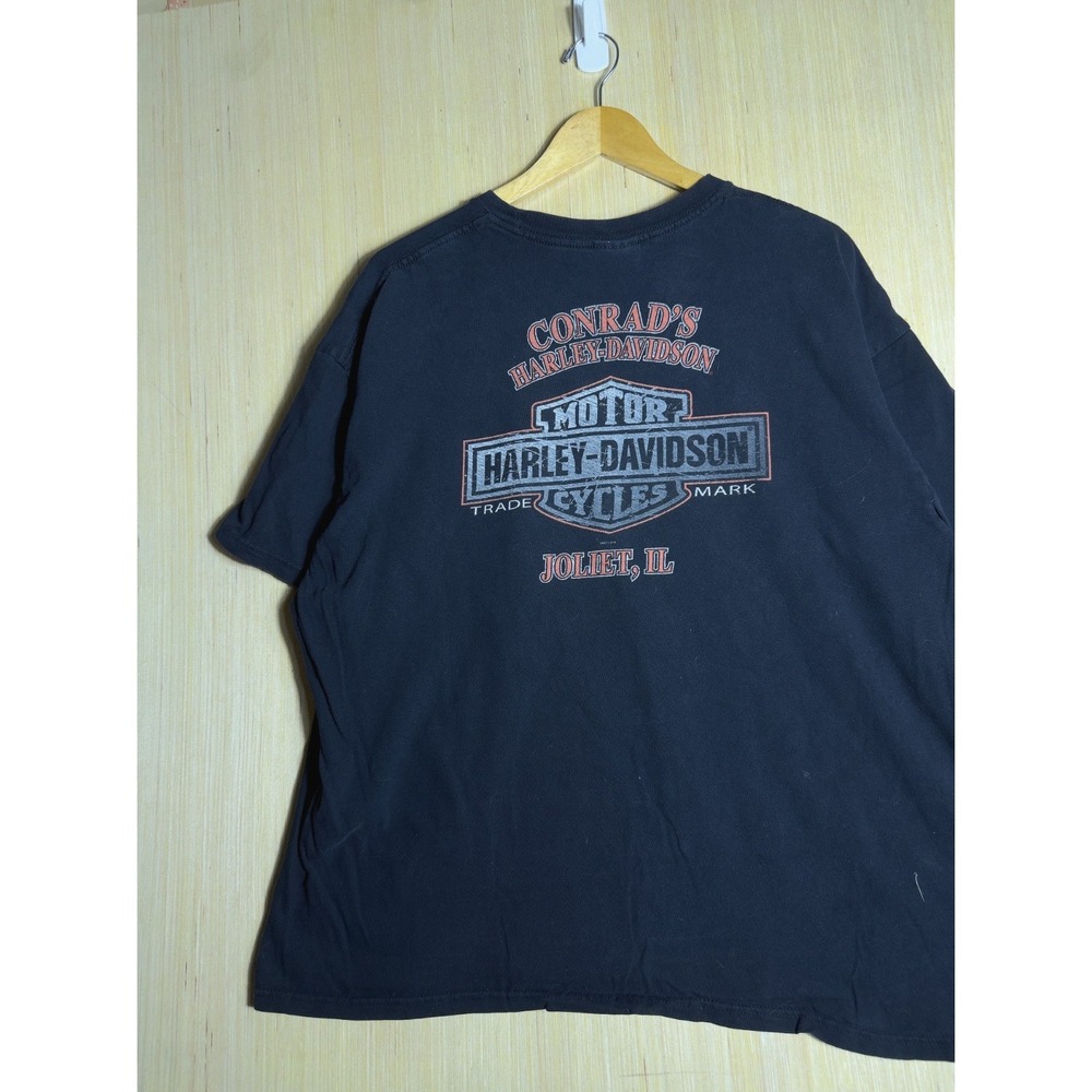 Vintage Harley Davidson Shirt Extra Large Black Short Sleeve Men's Graphic Y2K - Picture 11 of 12